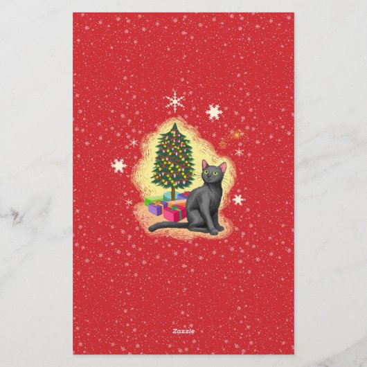 Vrolijk kerstcadeat briefpapier (Achterkant)