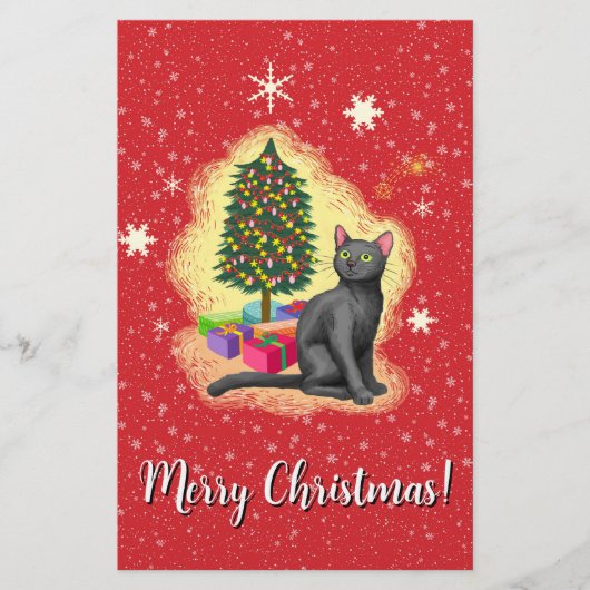 Vrolijk kerstcadeat briefpapier (Voorkant)