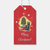 Vrolijk kerstcadeat cadeaulabel (Voorkant)