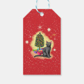 Vrolijk kerstcadeat cadeaulabel (Achterkant)