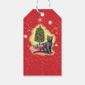 Vrolijk kerstcadeat cadeaulabel (Achterkant)