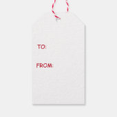 Vrolijk kerstcadeat cadeaulabel (Achterkant)