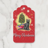 Vrolijk kerstcadeat cadeaulabels (Achterkant)