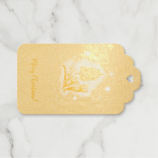 Vrolijk kerstcadeat cadeaulabels (Voorkant (horizontaal))