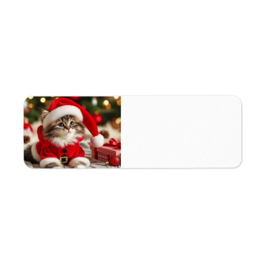 Vrolijk kerstcadeat etiket (Voorkant)