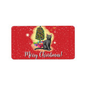 Vrolijk kerstcadeat etiket (Voorkant)