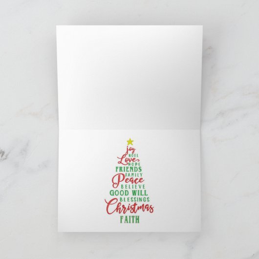 Vrolijk kerstcadeat feestdagen kaart (Binnen)