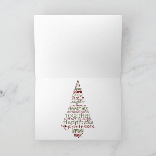 Vrolijk kerstcadeat feestdagen kaart (Binnen)