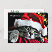 Vrolijk kerstcadeat feestdagenkaart (Voorkant / Achterkant)