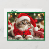 Vrolijk kerstcadeat feestdagenkaart (Voorkant / Achterkant)