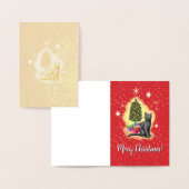 Vrolijk kerstcadeat folie kaarten (Display)