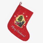 Vrolijk kerstcadeat grote kerstsok (Voorkant (Hangend))