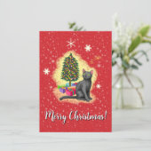 Vrolijk kerstcadeat kaart (Staand voorkant)