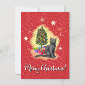 Vrolijk kerstcadeat kaart (Voorkant)