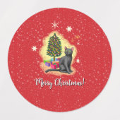 Vrolijk kerstcadeat labels (Design 1)