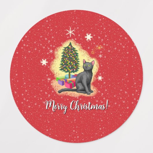 Vrolijk kerstcadeat labels (Design 1)