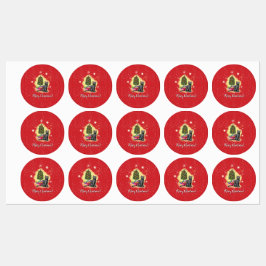 Vrolijk kerstcadeat labels