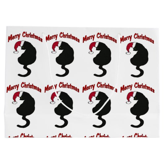 Vrolijk kerstcadeat large cadeautasje (Achterkant)