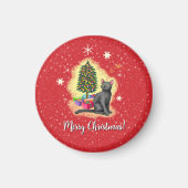 Vrolijk kerstcadeat magneet (Voorkant)