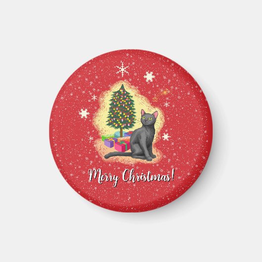 Vrolijk kerstcadeat magneet (Voorkant)