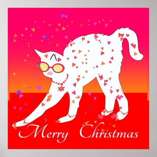 Vrolijk kerstcadeat poster (Voorkant)