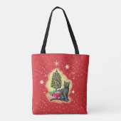 Vrolijk kerstcadeat tote bag (Achterkant)
