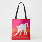 Vrolijk kerstcadeat tote bag (Voorkant)