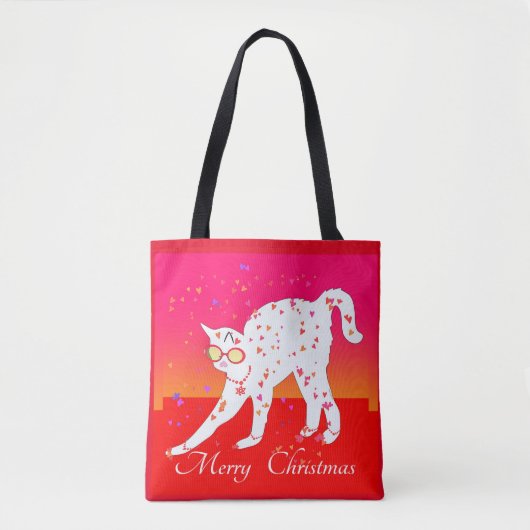 Vrolijk kerstcadeat tote bag (Voorkant)