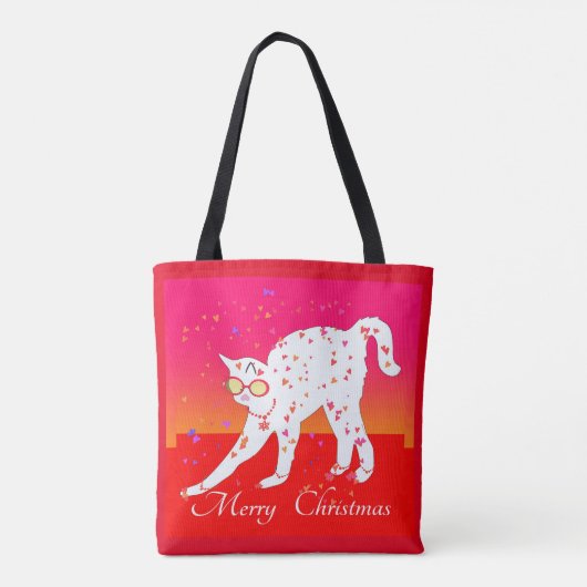 Vrolijk kerstcadeat tote bag (Achterkant)