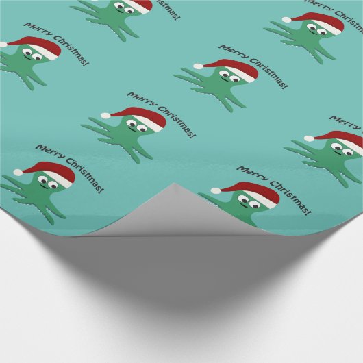 Vrolijk kerstcadeau cadeaupapier (Hoek)