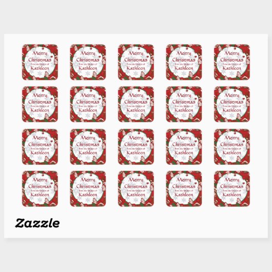 Vrolijk kerstcadeau Cookie Gift Sticker (Vel)