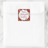 Vrolijk kerstcadeau Cookie Gift Sticker (Tas)