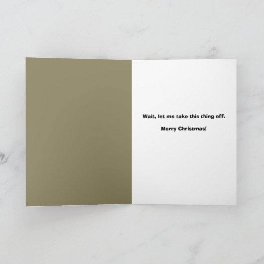 Vrolijk kerstcadeau door gezichtsmasker feestdagen kaart (Binnen)