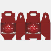 Vrolijk kerstcadeau doos - Feestelijke Vrede & Joy Bedankdoosjes (Ongevouwen)