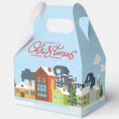 Vrolijk kerstcadeau doos | Vakantie feestelijk dor Bedankdoosjes (Achterkant)