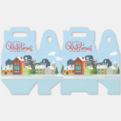 Vrolijk kerstcadeau doos | Vakantie feestelijk dor Bedankdoosjes (Ongevouwen)