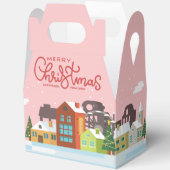 Vrolijk kerstcadeau doos | Vakantie feestelijk dor Bedankdoosjes (Open)