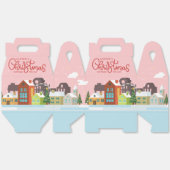 Vrolijk kerstcadeau doos | Vakantie feestelijk dor Bedankdoosjes (Ongevouwen)