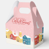 Vrolijk kerstcadeau doos | Vakantie feestelijk dor Bedankdoosjes (Achterkant)