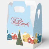 Vrolijk kerstcadeau doos | Vakantie feestelijk dor Bedankdoosjes (Open)