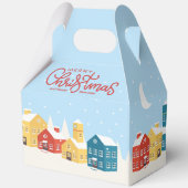 Vrolijk kerstcadeau doos | Vakantie feestelijk dor Bedankdoosjes (Achterkant)