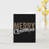 Vrolijk kerstcadeau Familie Xmas Leopard Buffalo P Kaart (Gele Bloem)