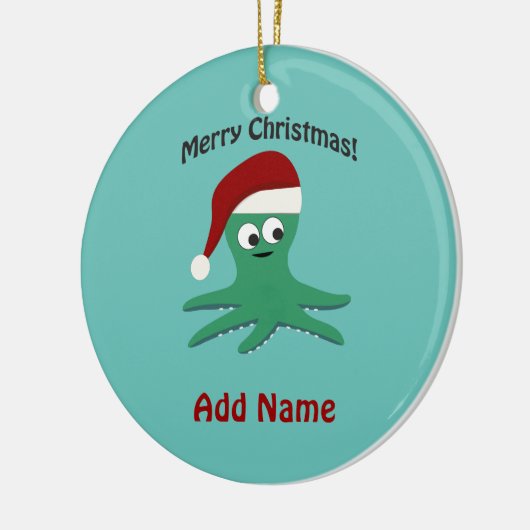 Vrolijk kerstcadeau keramisch ornament (Links)