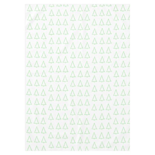 Vrolijk kerstcadeau, kerstgroene bomen tafelkleed (Voorkant)