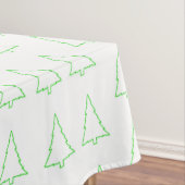 Vrolijk kerstcadeau, kerstgroene bomen tafelkleed (Voorbeeld)