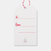 Vrolijk kerstcadeau Label om te personaliseren Cadeaulabel (Achterkant)