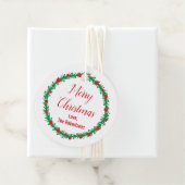 Vrolijk kerstcadeau Label, vakantie cadeauverpakki Bedankjes Labels (In situ)