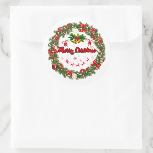 Vrolijk kerstcadeau labels (Tas)