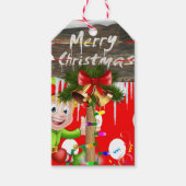 Vrolijk kerstcadeau Labels Elf Cadeaulabel (Voorkant)