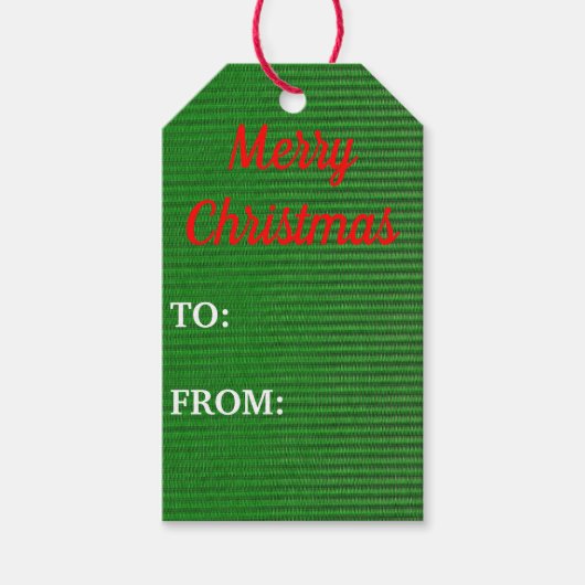 Vrolijk kerstcadeau Labels, tien (10) Cadeaulabel (Voorkant)